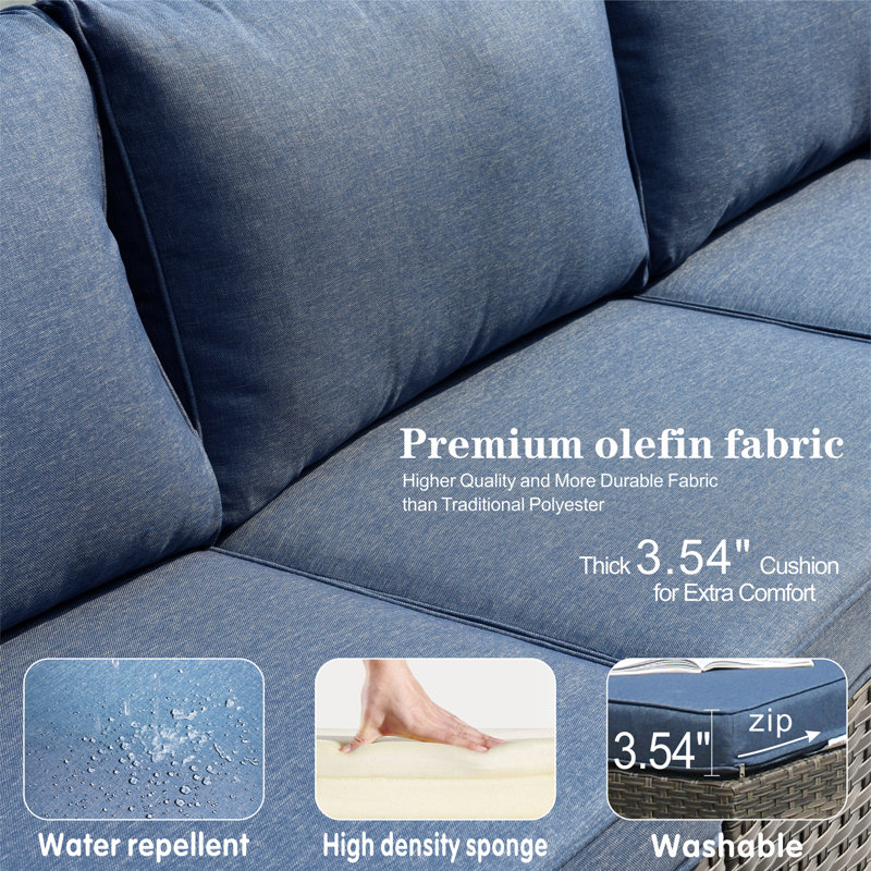 Latitude Run® 5 Piece Sectional Seating Group with Cushions & Reviews